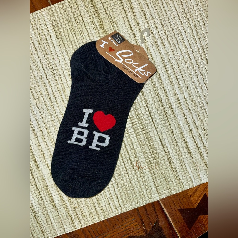 Socks “I ❤️ BP” Robin Ruth “I ❤️ Socks” **NWT** size: 36-42 BE NOTICED